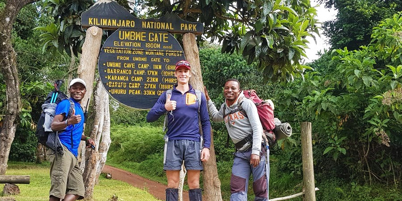 Umbwe Gate to Umbwe Camp